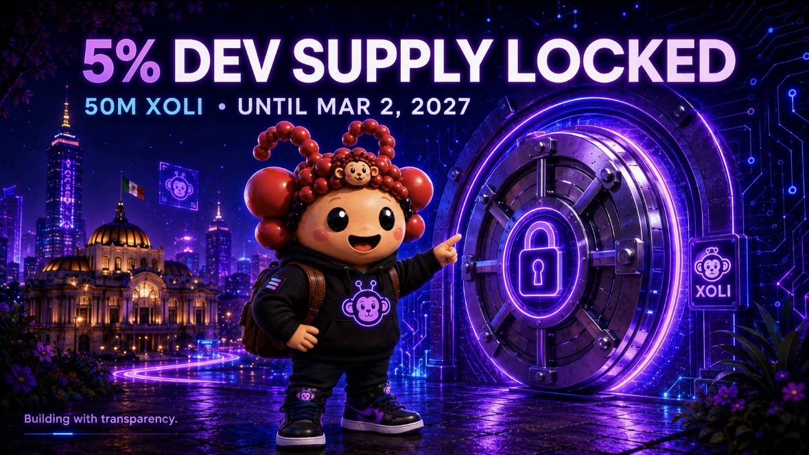 5% Dev Supply Locked — 50M XOLI until Mar 2, 2027